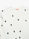 Koton Sweatshirt Kız Bebek 6WMG10089AK Ekru Desenli