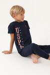 U.S. Polo Pijama Takım Erkek Çocuk US1717-4 Lacivert