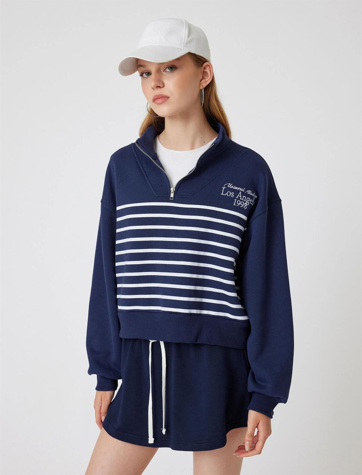 Koton Sweatshirt 5WAL10210IK Lacivert