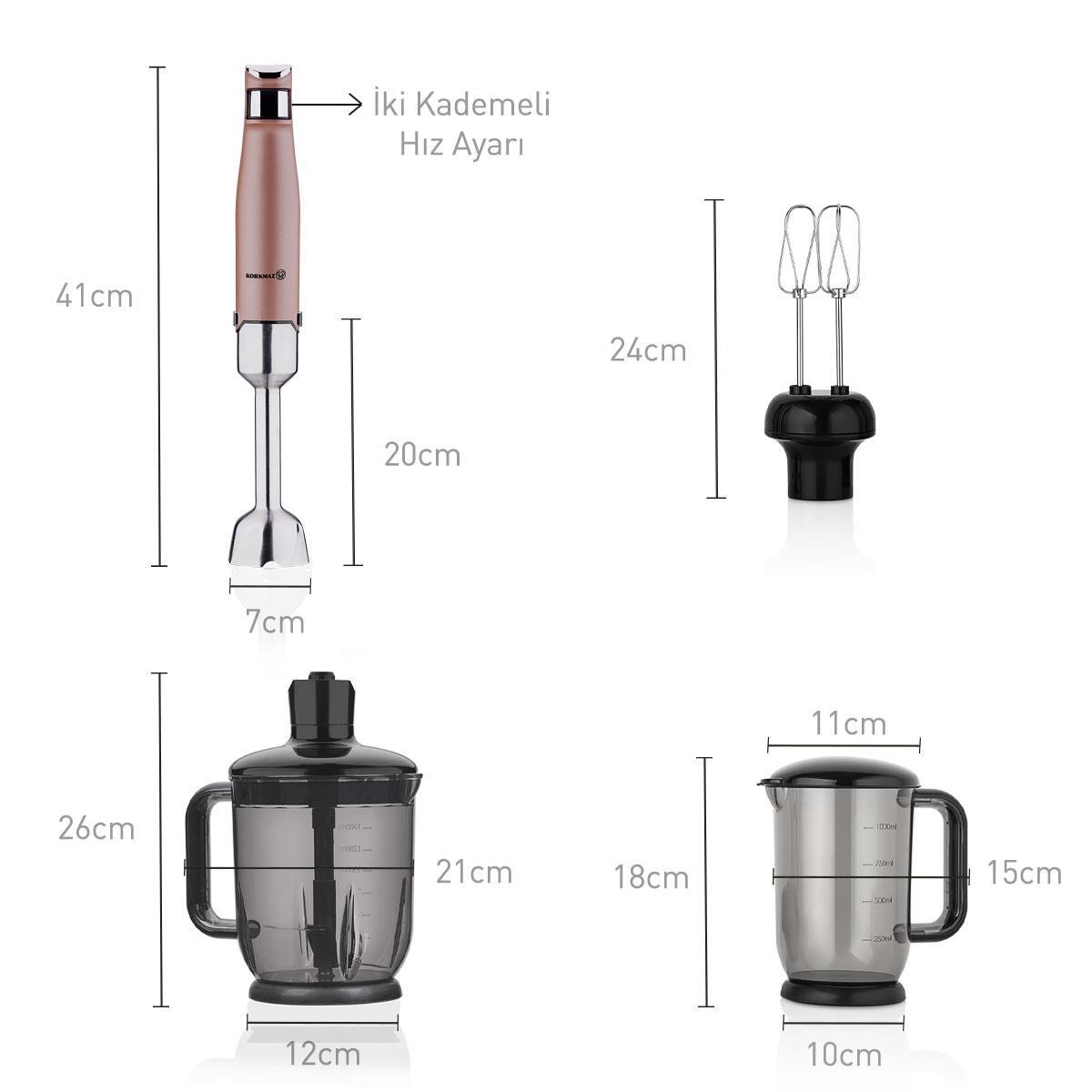 Korkmaz Blender Set Performix Mega A449-01 Rosagold
