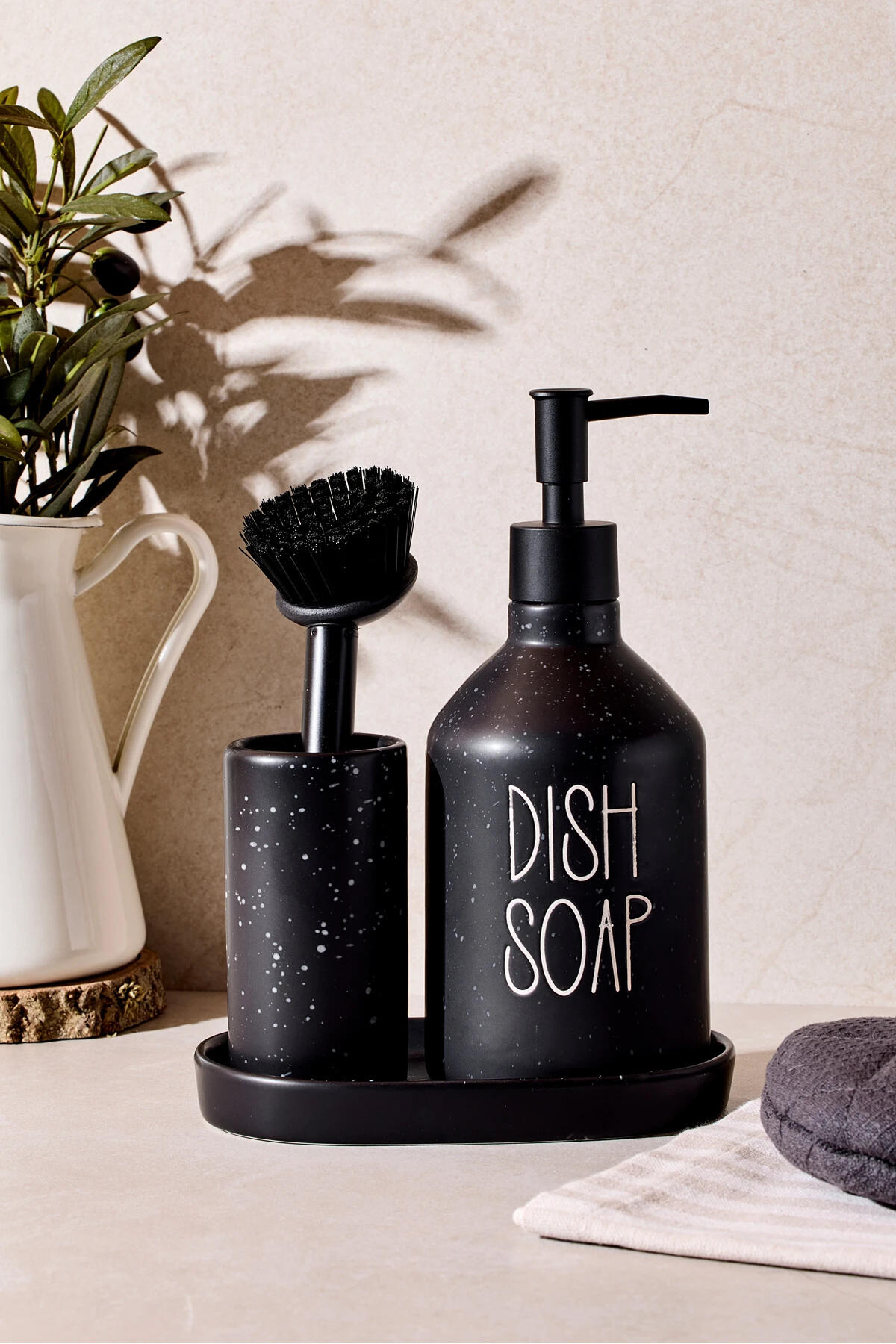 Perotti Sabunluk Fırçalı Set Sapone Siyah 16748