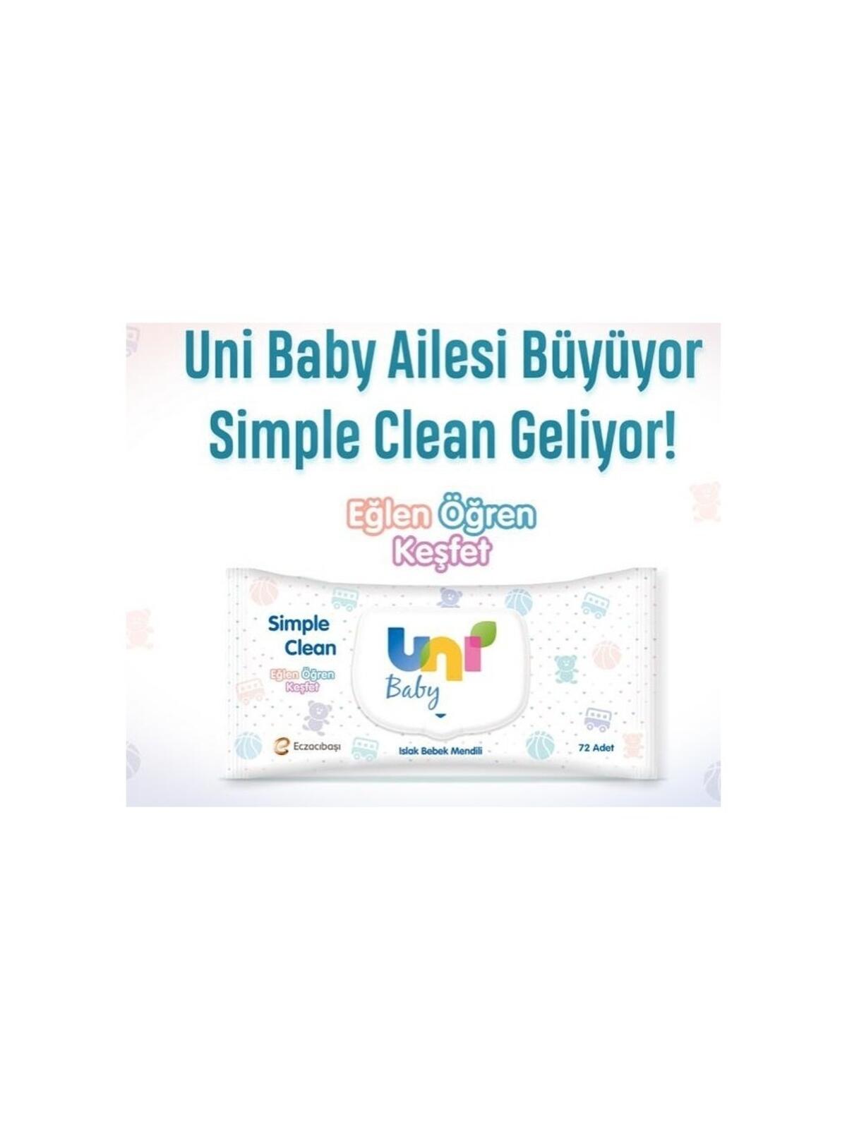 Uni Baby Islak Havlu Aktif (Simple Clean) 72Li 7902842