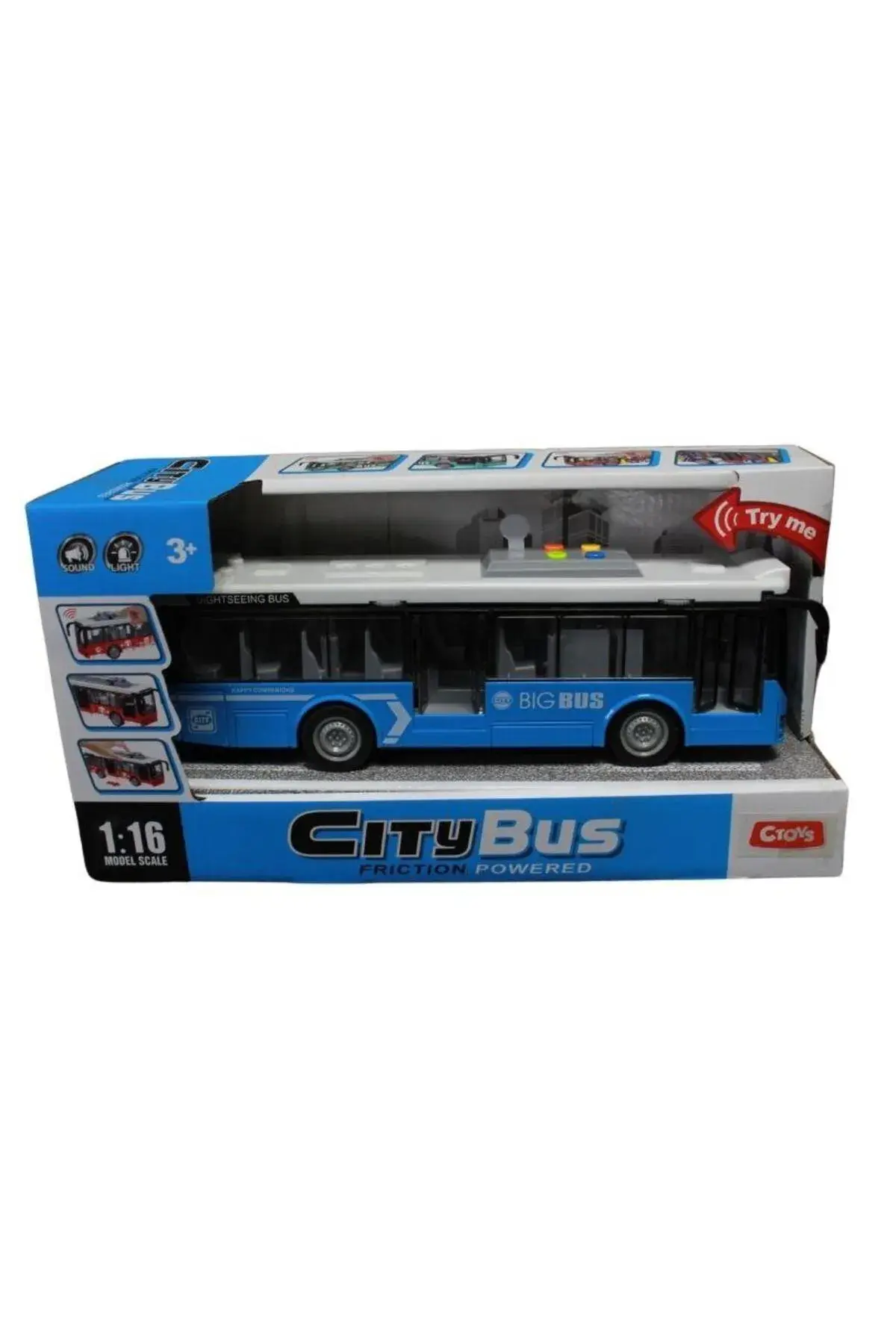 Ceren Toy Şehir Otobüsü Işıklı Ve Sesli 1:16 CTOY-A1119-2