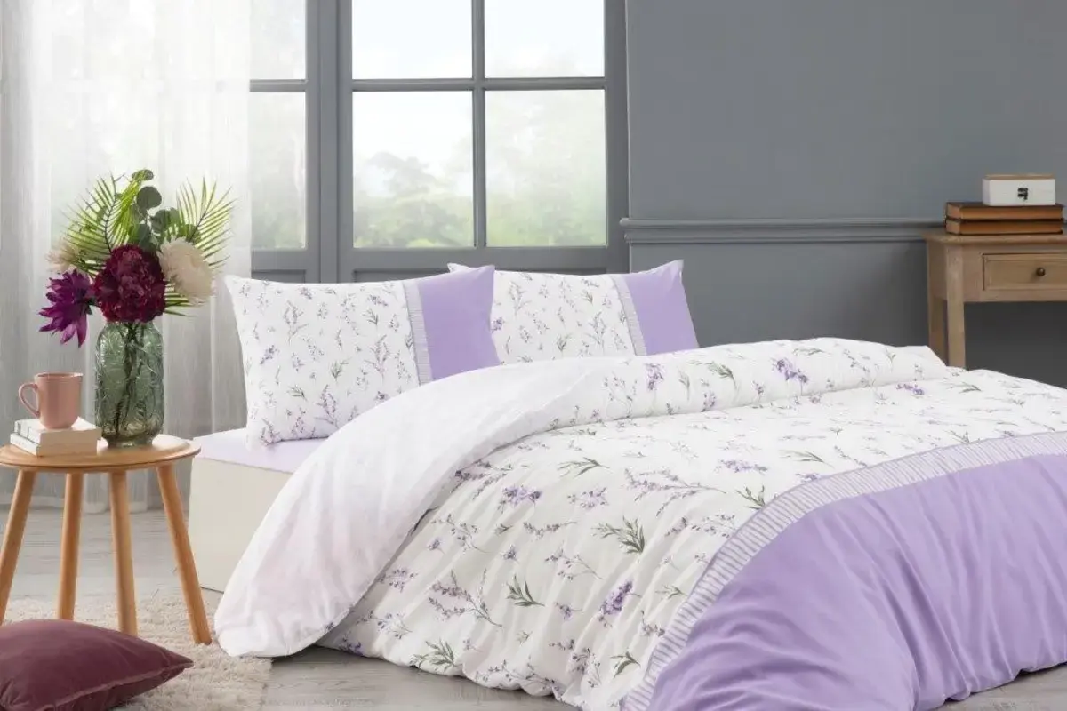 Moda Letto Nevresim Takımı Tek Kişilik Ranforce Vision Vervaın Mor