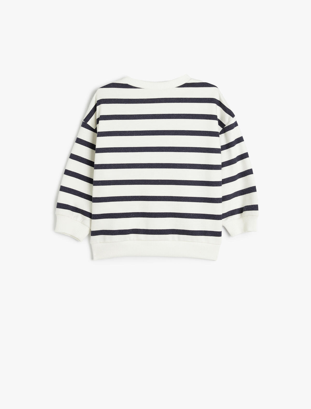 Koton Sweatshirt Kız Bebek 5WMG10134AK Lacivert Çizgili