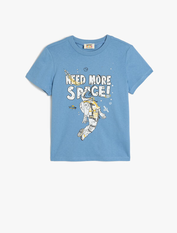 Koton Tişört Erkek Çocuk 5SKB10162TK Mavi