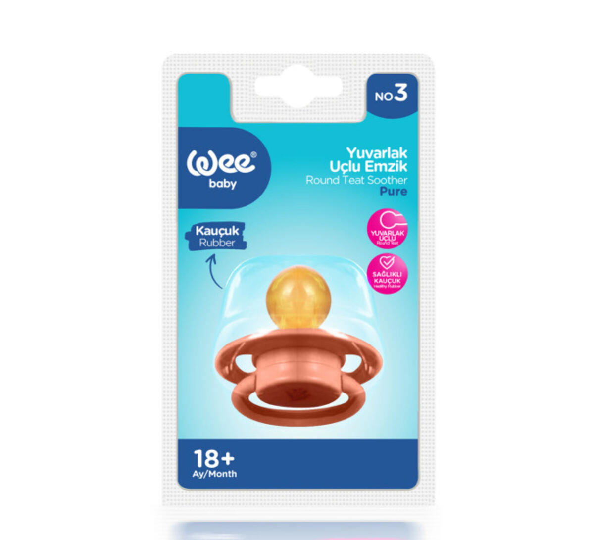 Wee Pure Emzik Kauçuk Uçlu No:3 RB700