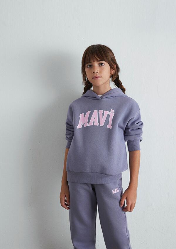 Mavi Sweatshirt Kız Çocuk M7610035-88095 Mor
