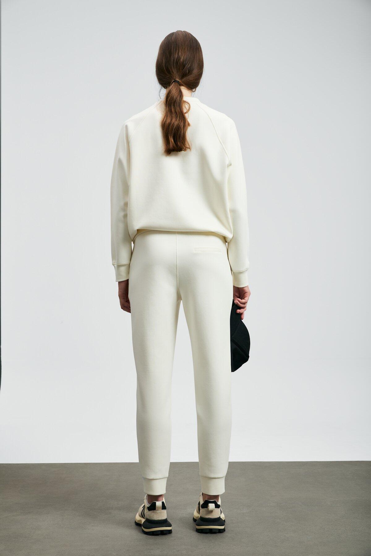 Lufıan Kadın Sweatshirt Angelına 122030019 Kırık Beyaz