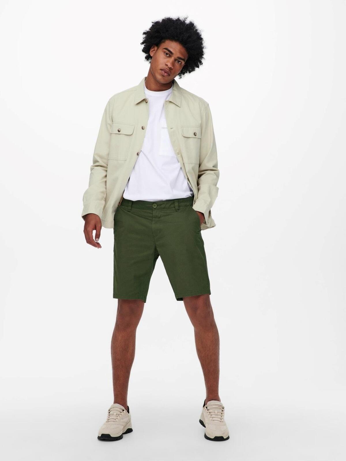 Only&Sons Şort 22018237 Yeşil M