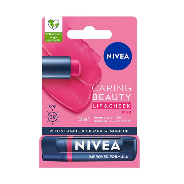 Nivea Dudak Bakım Kremi Caring Beauty Pink