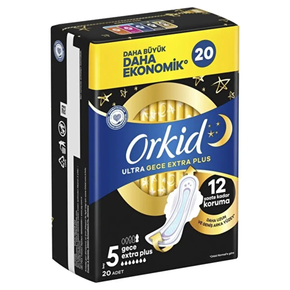 Orkid Hijyenik Ped Ultra Extra Gece Plus 20Li N:5
