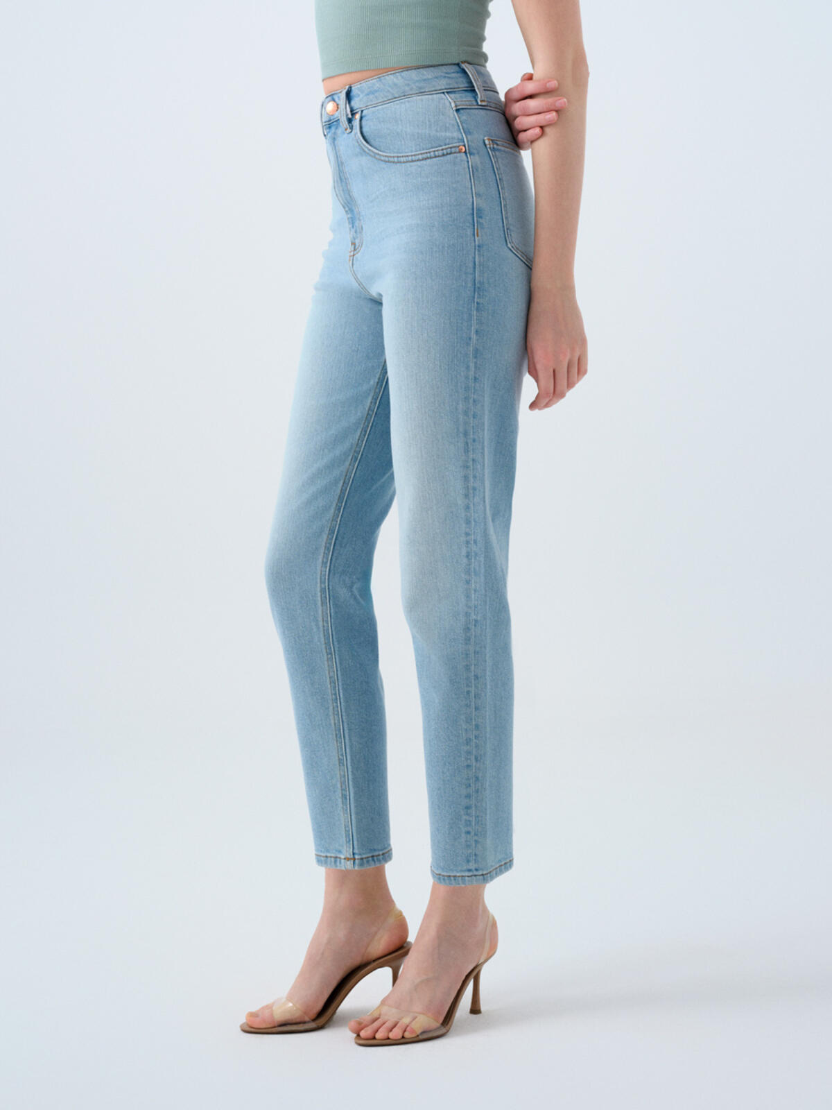 Loft Pantolon Mom Stella LF2038775 Mavi