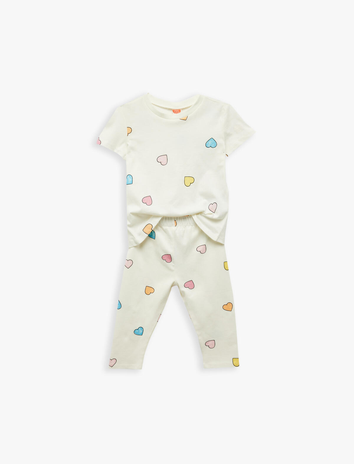 Koton Set Kız Bebek 5SMG10122AK Ekru Desenli