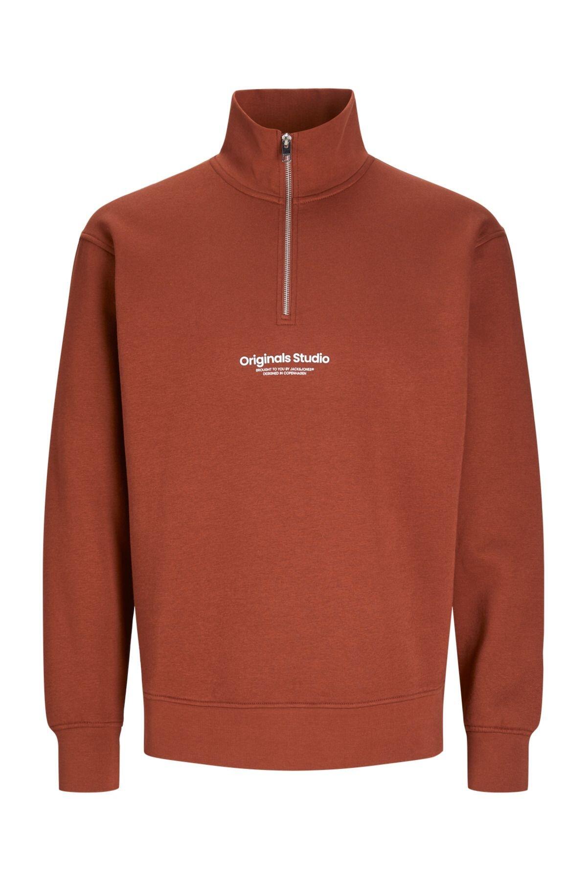 Jack&Jones Sweatshirt 12241777 Koyu Kahverengi