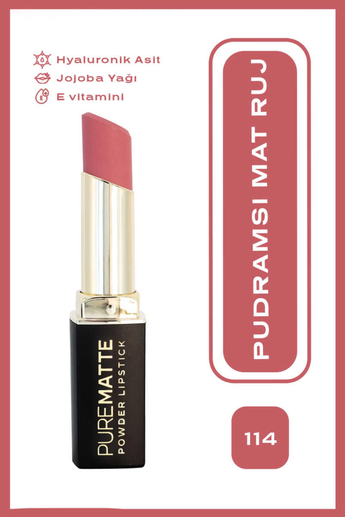Golden Rose Lipstick Powder Pure Matte No:114