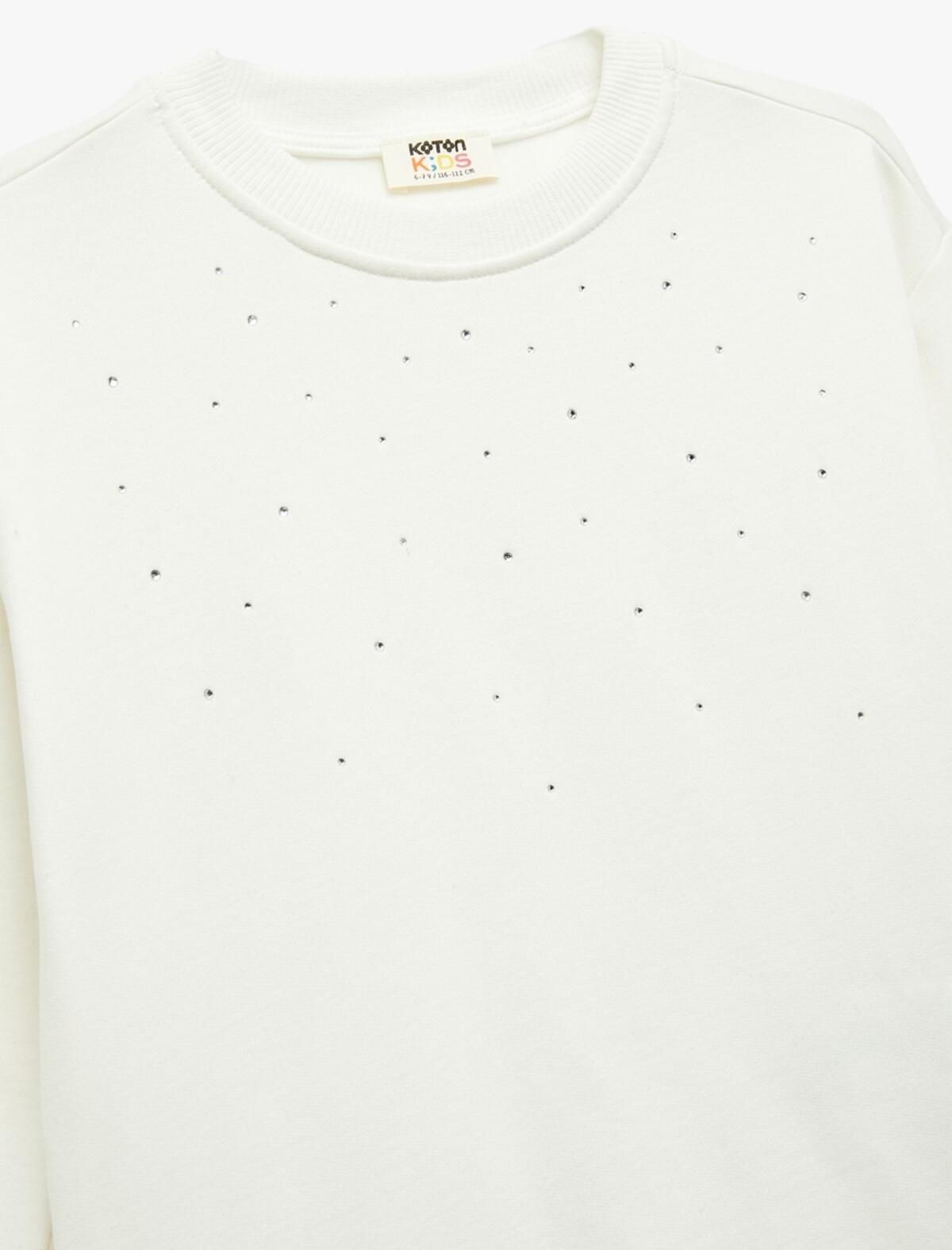 Koton Sweatshirt Kız Çocuk 6WKG10084AK Ekru