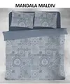 Nev Nevresim Takımı Tek Kişilik Ranforce Mandala Mıstıco Mavi