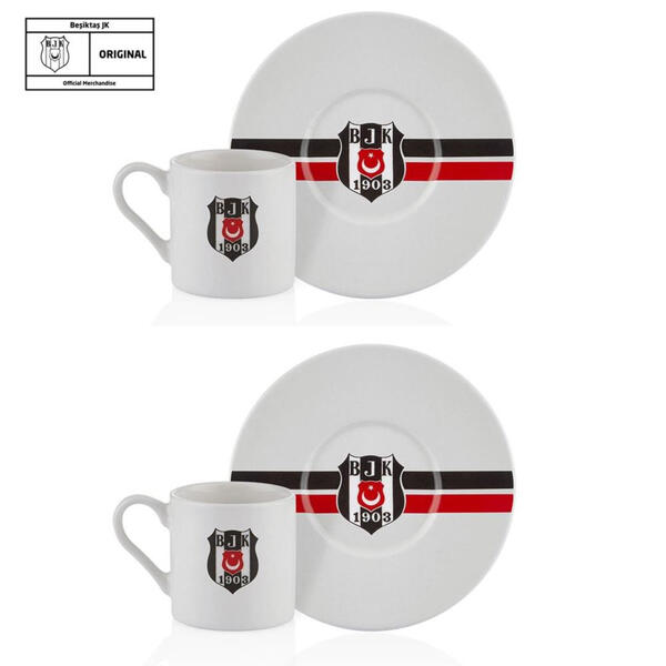 Neva Kahve Fincan Takımı 2Li Beşiktaş Çizgili N3423