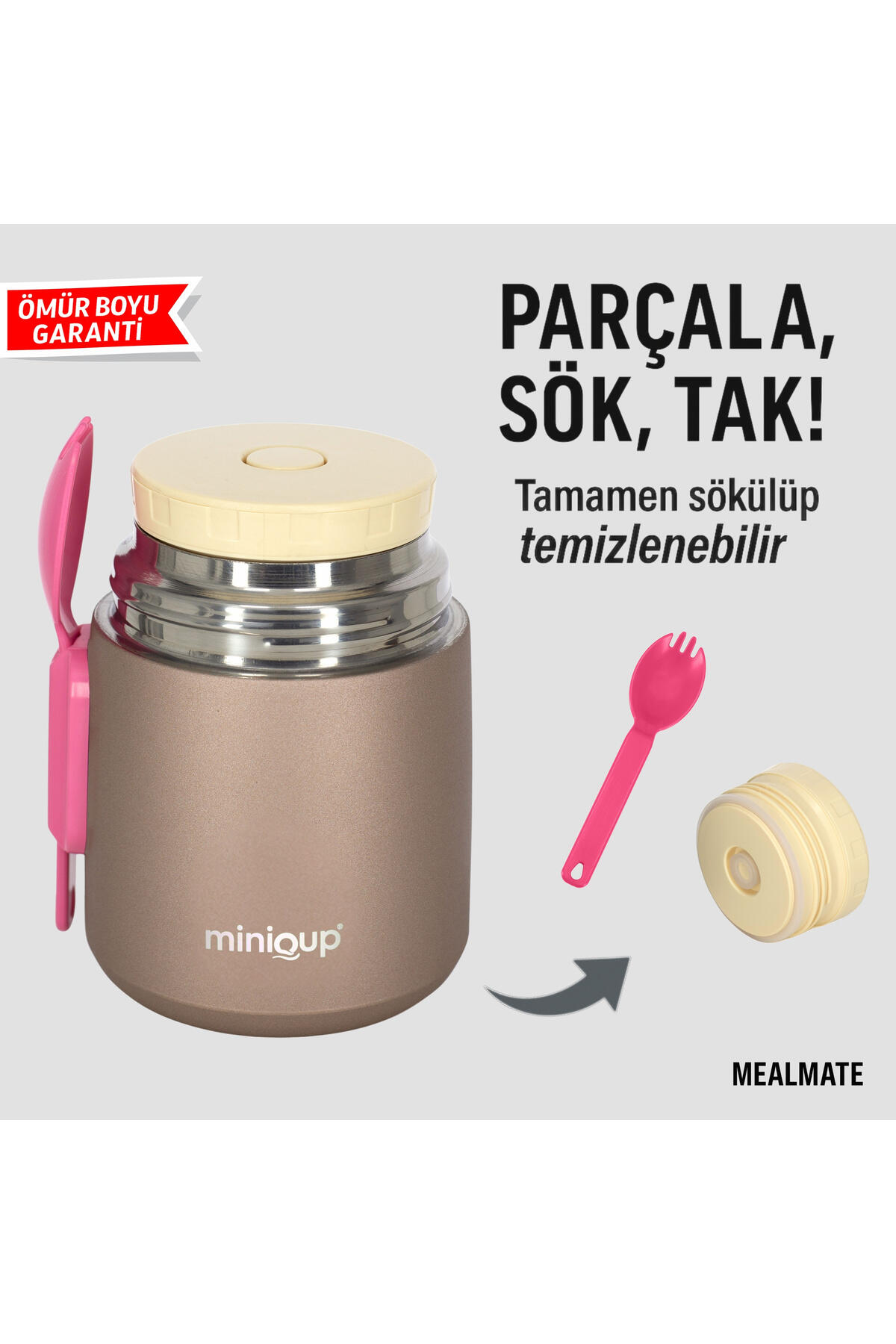 MiniQup Q4 MealMate Mocca Mouse 500ml