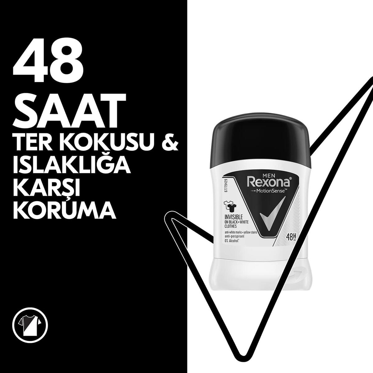 Rexona Erkek Roll-On İnvisible Black White 50Ml