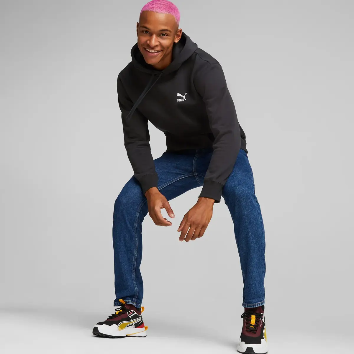 Puma Hoodie Classics Small Logo Fl 535596_01 Siyah