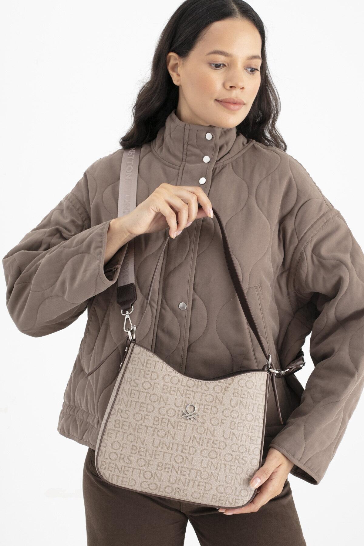 United Colors Of Benetton Kadın Kol Çantası BNT_1703 Taş-Kahve