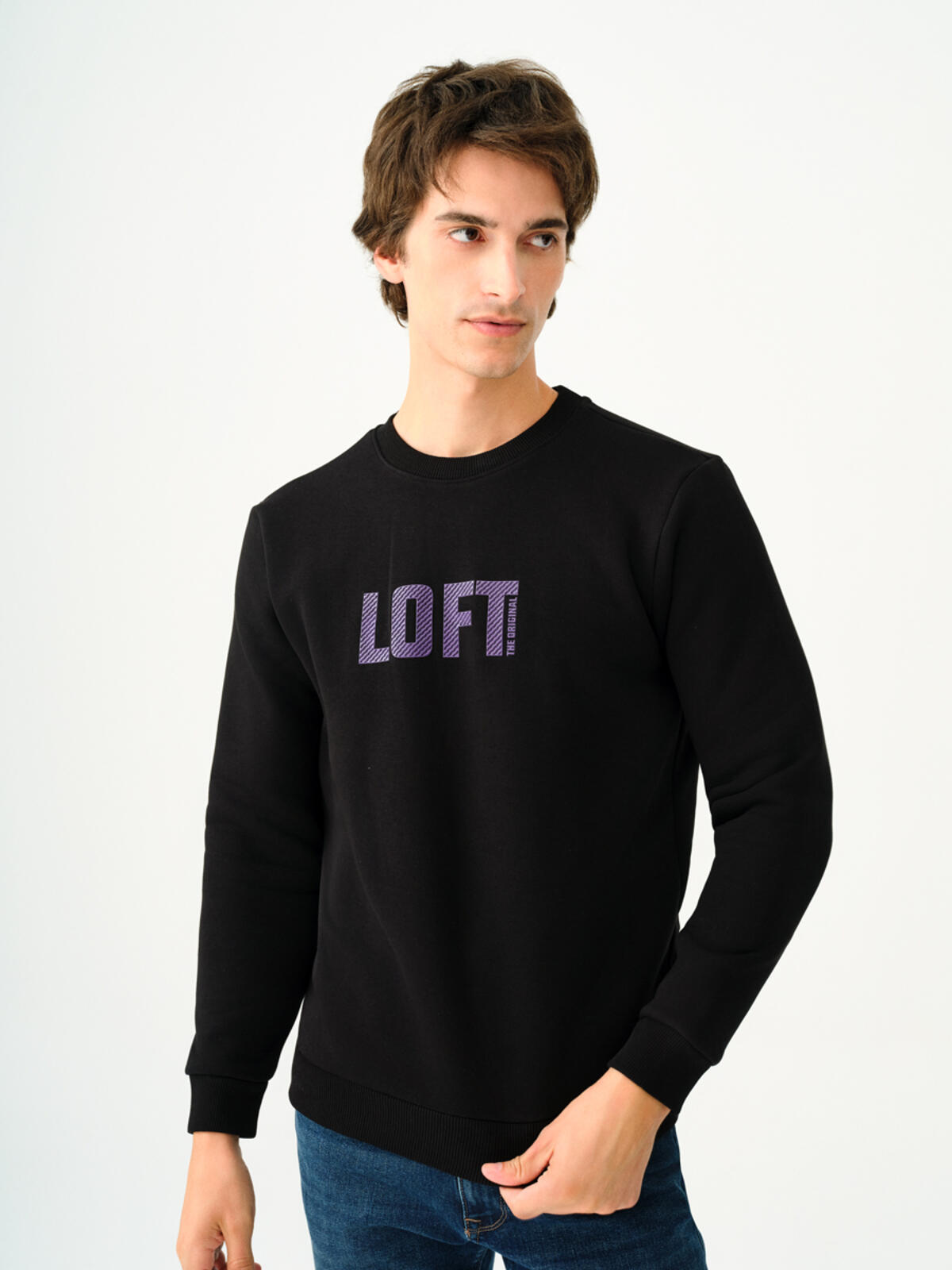 Loft Sweatshirt LF2037697 Siyah-Mor
