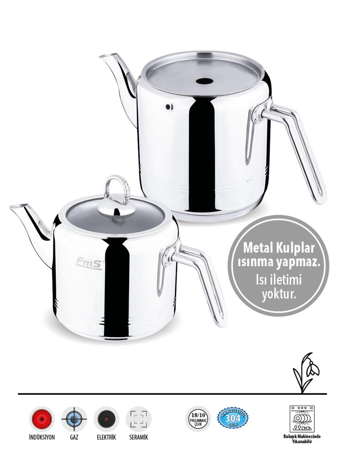 Fms Çaydanlık Silindir Orta Elmas Kulp 4024