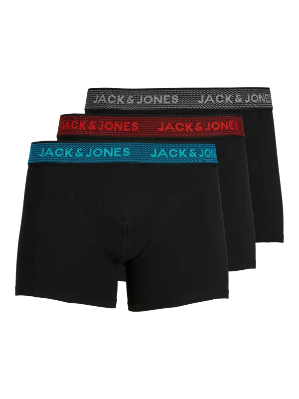 Jack&Jones Erkek Boxer 3Lü 12127816 Siyah