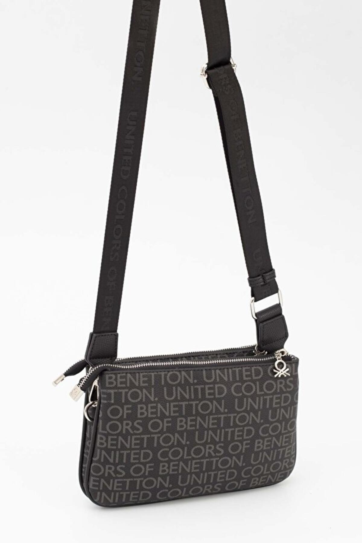 United Colors Of Benetton Kadın Kol Çantası BNT_1681 Siyah United Colors Of Benetton Kadın Kol Çantası BNT_1681 Siyah