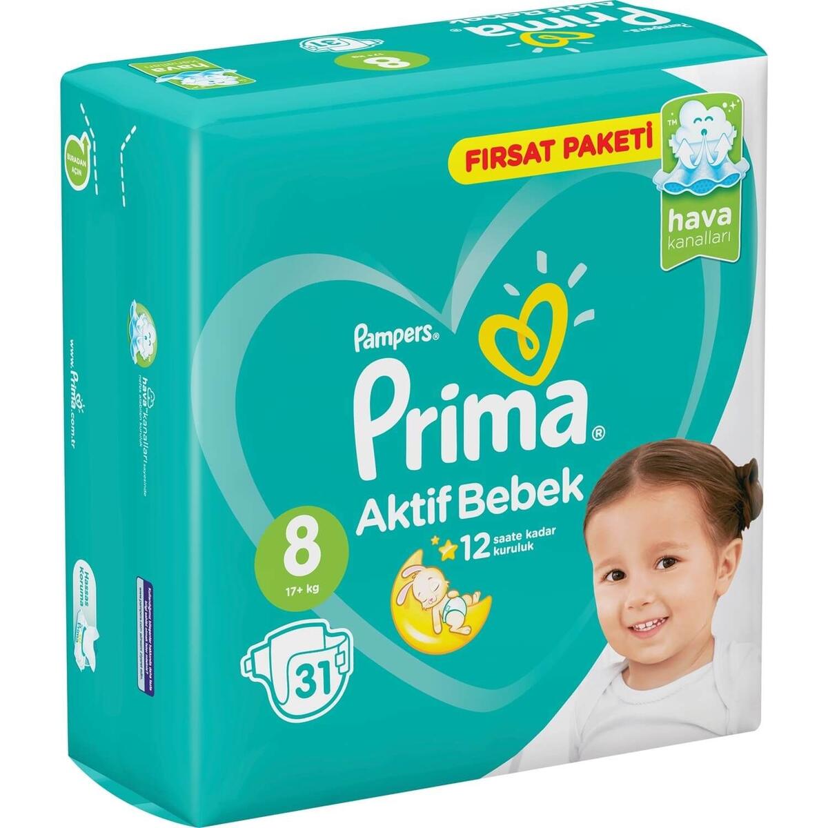 Prima Bez Aktif Bebek Fırsat Paketi 8 Beden 31Li