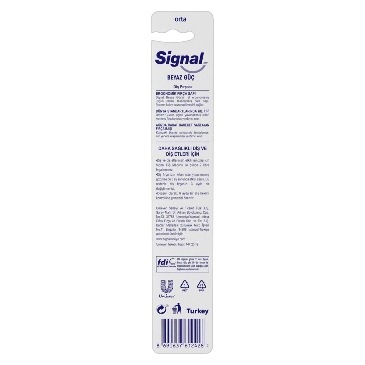 Signal Diş Fırçası Beyaz Güç (Orta)