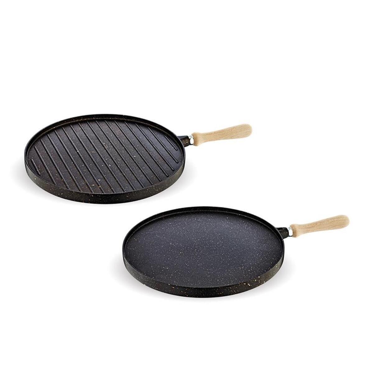 Fms Tava Grill ve Gözleme Çift Taraflı Siyah G3019Syh