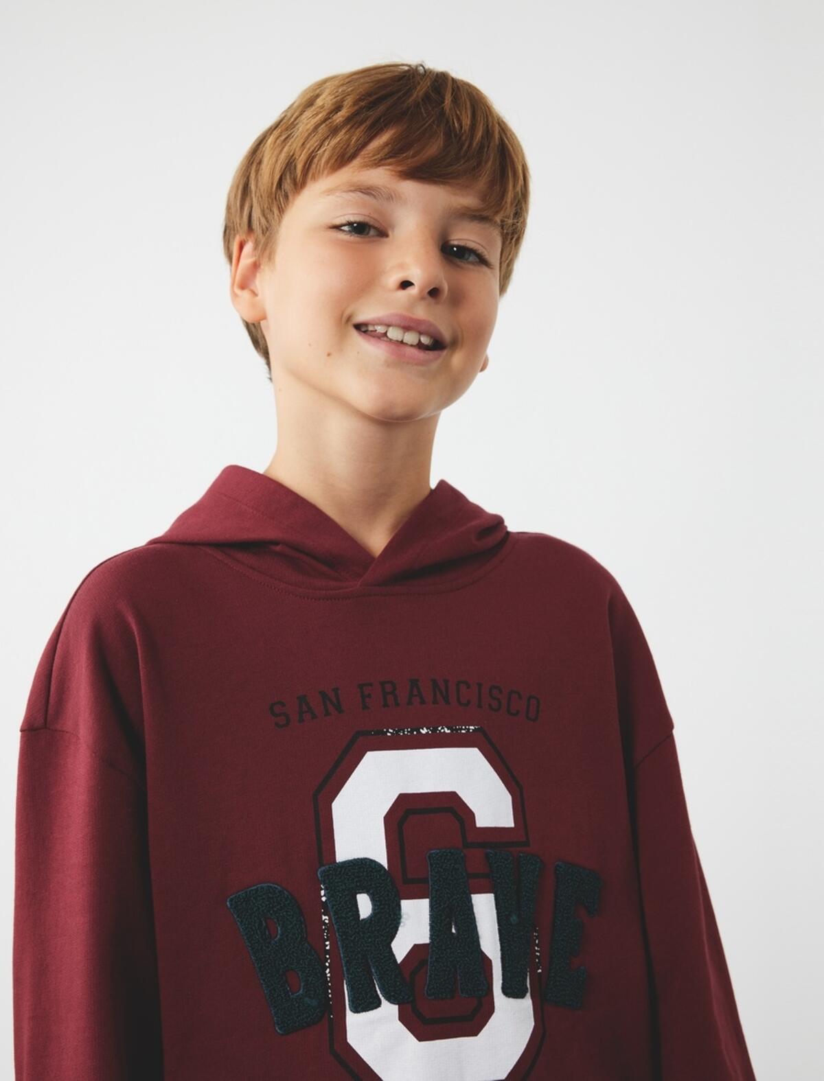 Koton Sweatshirt Erkek Çocuk 6WKB10026TK Bordo