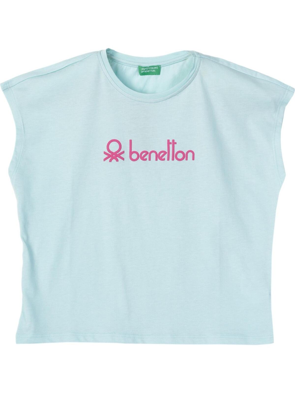 Benetton Tişört Kız Çocuk BNT-G21304 Mavi