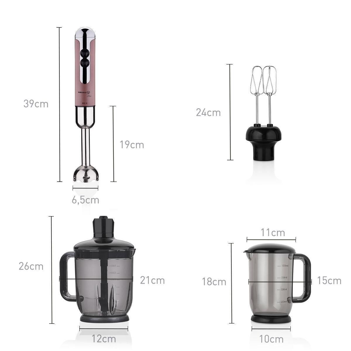 Korkmaz Blender Seti Mia Mega A447-09 Rosagold
