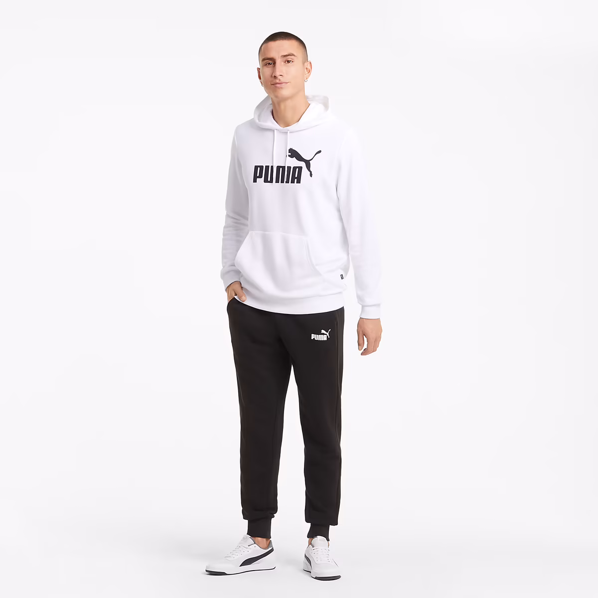Puma Hoodie Ess Big Logo Tr 586688_02 Beyaz