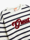 Koton Sweatshirt Kız Bebek 5WMG10134AK Lacivert Çizgili