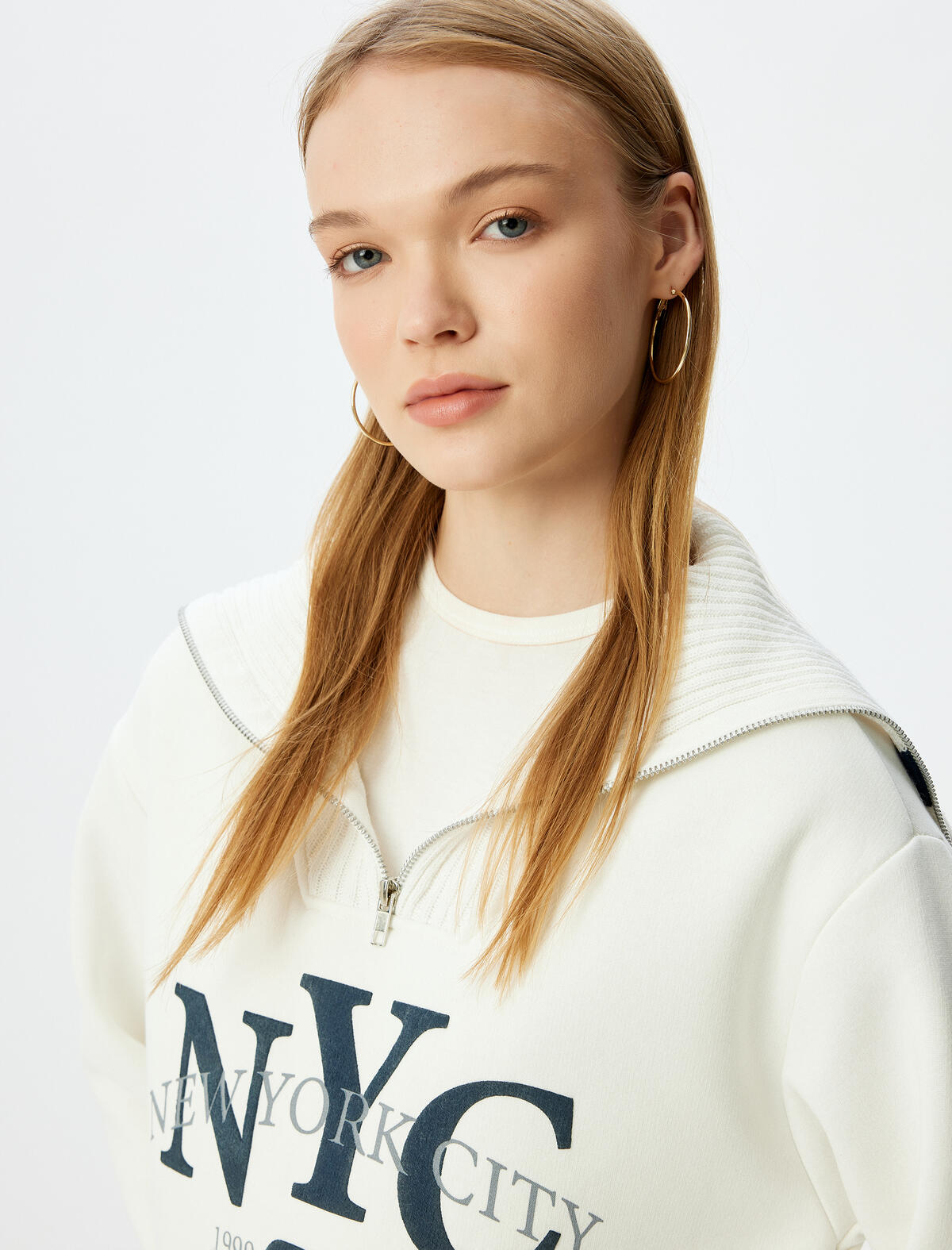 Koton Sweatshirt 5WAL10194IK Ekru