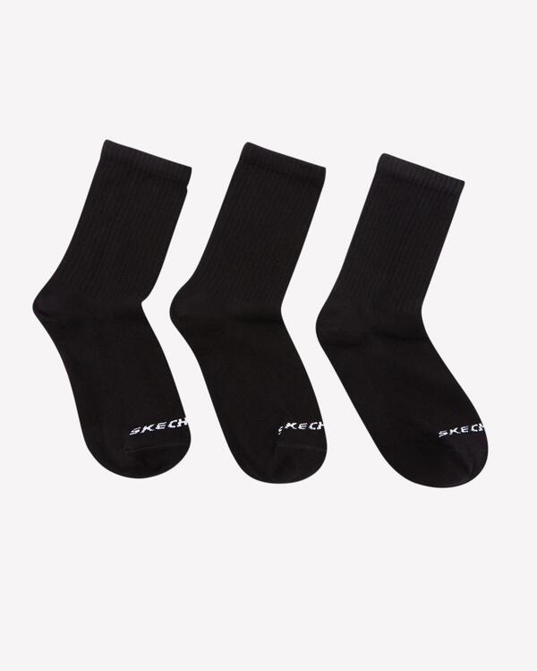 Skechers U Crew Cut 3 Pack Sock S212283-001 Black 39-42