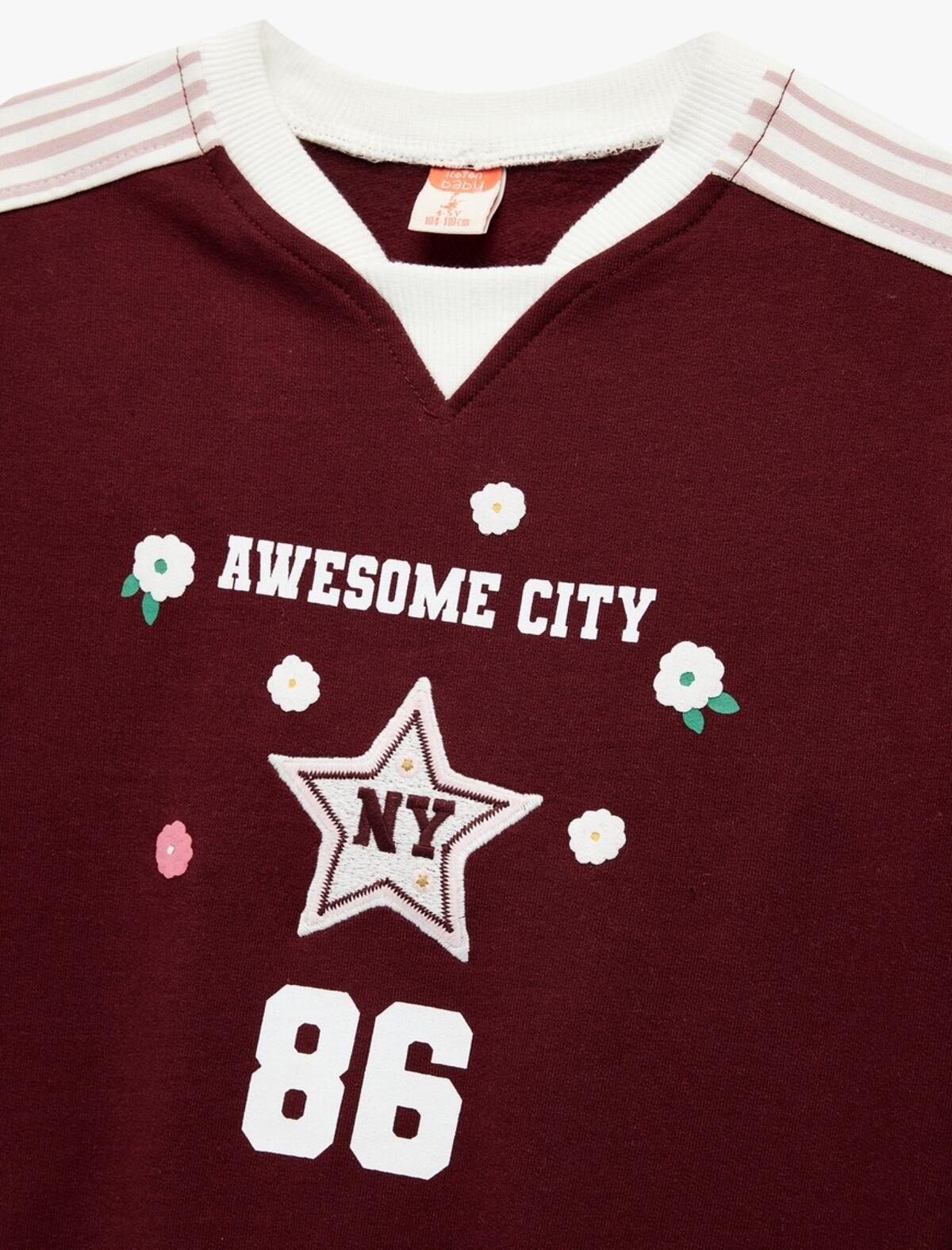 Koton Sweatshirt Kız Bebek 6WMG10084AK Bordo