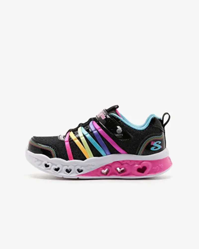 Skechers Flutter Heart Lights-Rainbow Bestie Smlt 303252 Gümüş