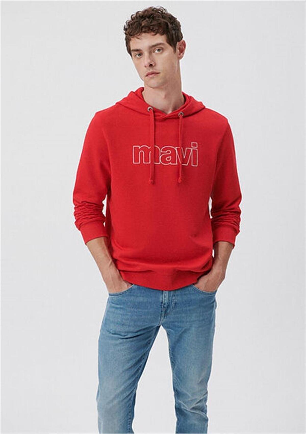 Mavi Sweatshirt M065606-82054 Acı Kırmızı