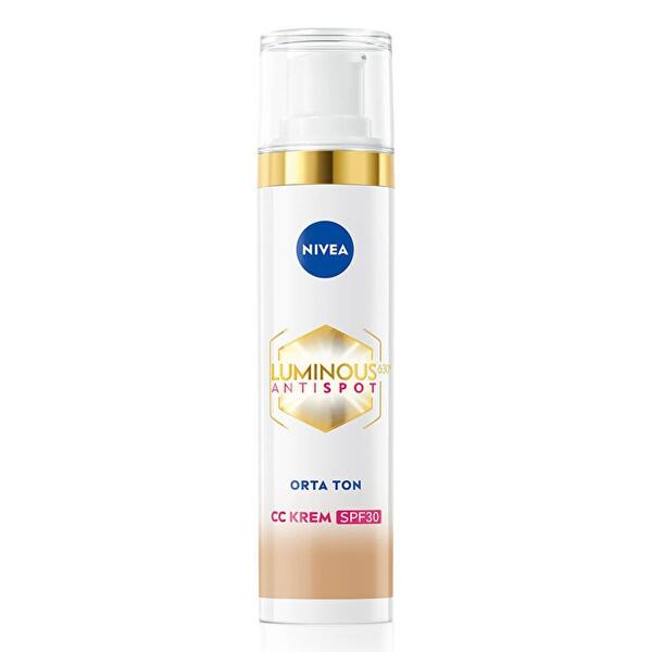 Nivea CC Yüz Kremi Luminous630 Koyu Leke Karşıtı SPF30 Orta Ton 40Ml