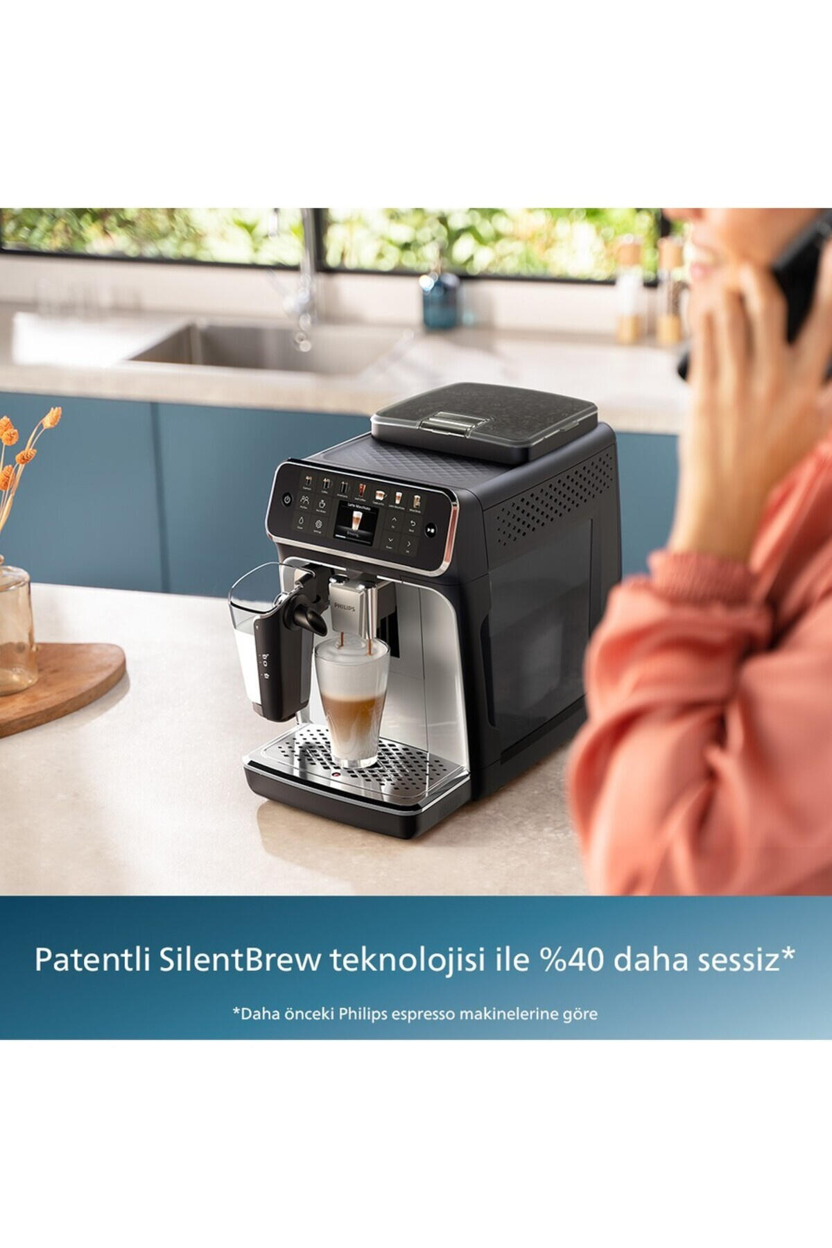 Philips Kahve Makinesi Espresso Ep4446/70+Phılıps Ütü Dst7510/80
