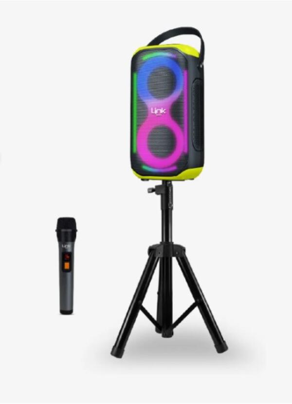 Linktech Bluetooth Hoparlör Premium Mikrofonlu M404 50W Işıklı Ayaklı