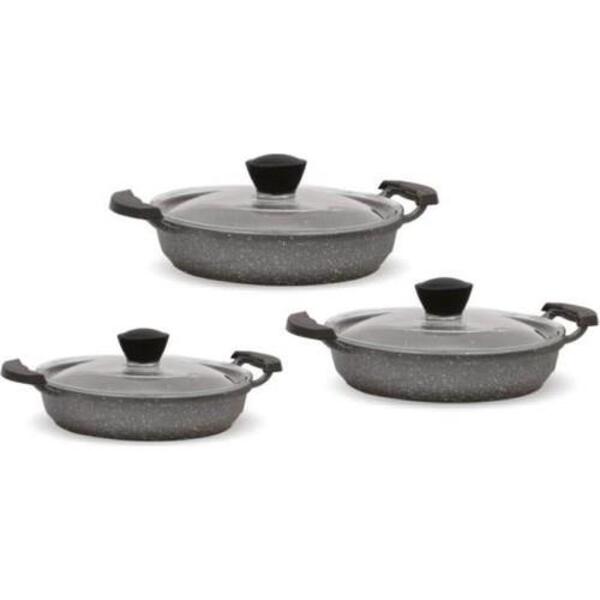 Fms Sahan Set 6 Parça Granit Gri D5001Gri