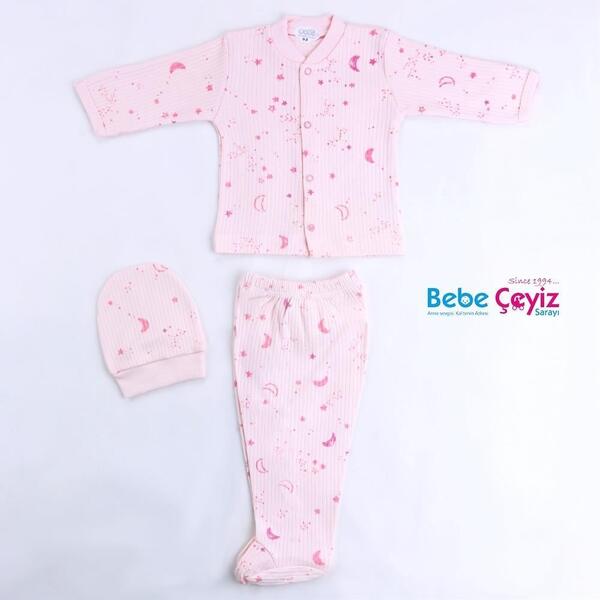 Sebi Pijama Takım 0-3 Ay Yıldız 9141