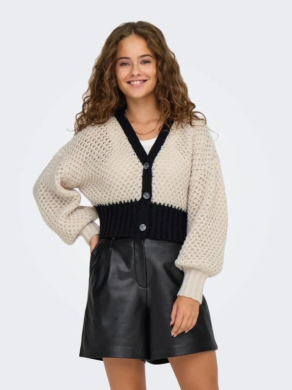 Only Ceket 15327593 Krem-Siyah